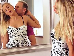 Blonde Christen Courtney enjoys while being dicked in the kitchen