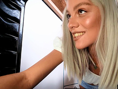 OwlCrystal enjoys while giving her boyfriend nice blowjob