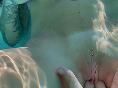 Suttin with pierced nipples moans while being fingered - HD