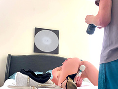 Gorgeous Joey White enjoys while riding her lover's cock