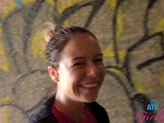 Summer Vixen enjoys while getting fingered in the car - POV