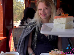 Small town, big dreams for 18-year-old blonde Riley Star in this steamy scene