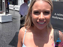 A story with Summer Vixen in a car, showcasing her blonde charm.