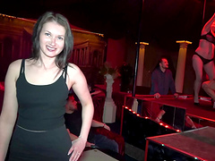 Drilling in pov with an 18-year-old brunette