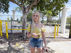 Blonde Starlette Storm enjoys while being fucked hard by her BF