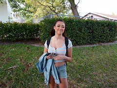 Madi Laine moans while her juicy pussy is being nicely licked