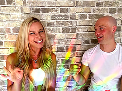 Blonde Aidra Fox enjoys while being fucked by her boyfriend