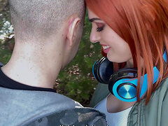 Redhead Mina Von D enjoys while getting penetrated by her BF