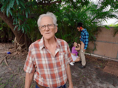 Violet Gems enjoys while getting fucked outdoors in the backyard