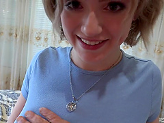 Gracie Gates’ natural tits bounce in pov