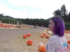 Lily Adams enjoys a public pounding in the dog style