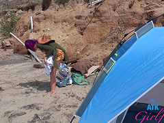 Cute Lily Adams has sex on the beach