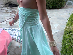 Smoking hot Lily Adams doesn't mind getting drilled outdoors