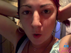 Sweet Lily Adams gives her boyfriend a handjob in the car