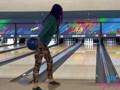 Naughty slut Lily Adams loves smoking and teasing in public