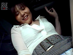 Lovely Shiori Kamiya has fun with a new sex toy in the car