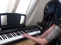 A couple caught in a steamy, intimate homemade moment