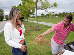 Amazing hottie Mandy Rhea takes it deep in her wet pussy