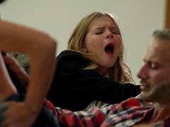 Pornstar Theodora Day and her girlfriends go wild in a steamy foursome