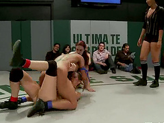 Tough Lesbian Wrestlers Give The Fight Of Their Lives!