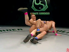 Submissive Lesbian Wrestlers Takes It Up Her Ass! Fucking Awesome!