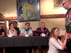 Busty babe Sabrina Sweet gets fucked in public.