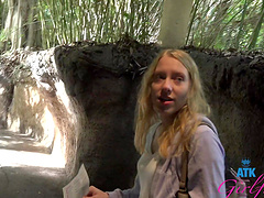Sweet blonde Kallie Taylor goes to the zoo with her boyfriend