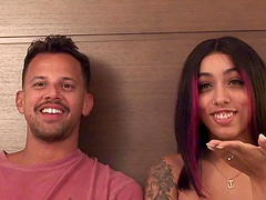 The couple has a great sex while the girl is on top