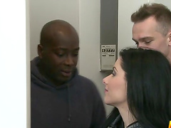 Alex Black has interracial anal sex in front of her cuck BF