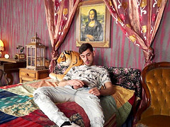 Laura Rey wears white lingerie while riding a dick in the bedroom