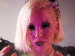 Rae Lil Black chokes on a fat cock before getting smashed hard