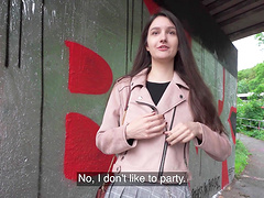 Outdoor dicking in missionary position with Alisa Horakova