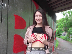 Outdoor dicking in missionary position with Alisa Horakova