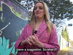 Amateur blonde Charlie Forde takes money to be fucked din POV