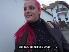 Redhead girl Olivia Stark sucks a dick before getting fucked in POV