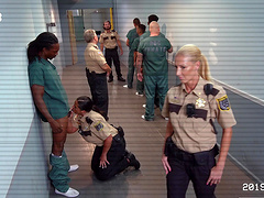 A hot latina, Kailani Kai, gets fucked by inmates in a steamy scene.