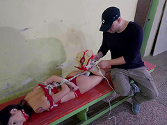 Beautiful brunette gets spanked and fucked in high heels