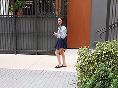 Natural boobs amateur Selena Ivy spreads legs to be fucked good