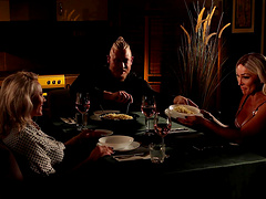 Hot ffm threesome with Aubrey Black, Brittany Bardot, and others