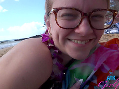 Slim blonde babe Riley Star strips and gets ready for a shower