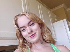 Tattooed girl Sage Fox gets her pussy plowed in different positions