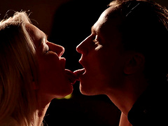 Busty blonde Amber Jayne knows how to suck a dick properly