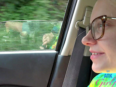 Outdoors video of kinky Riley Star teasing and posing for the camera