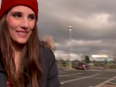 Beautiful hottie Tina Blade showing her skinny body outdoors