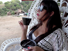 Amateur MILF Dulce Morena spreads legs to be fucked balls deep