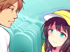 Kinky anime cheerleader wants more than just one hard dick