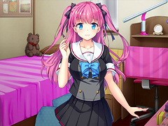 Sweet anime cutie loves jerking off a cock with her big boobs