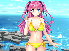 Sweet anime cutie loves jerking off a cock with her big boobs