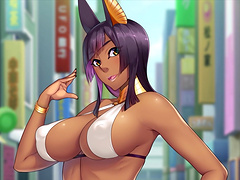 Oiled up slut spreads her legs and gets drilled in missionary pose