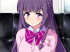 Anime cutie makes out with an older dude while getting fucked